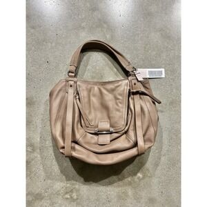KOOBA Jonnie Shopper‎ Taupe Leather Hobo Shoulder Bag Y2K Style